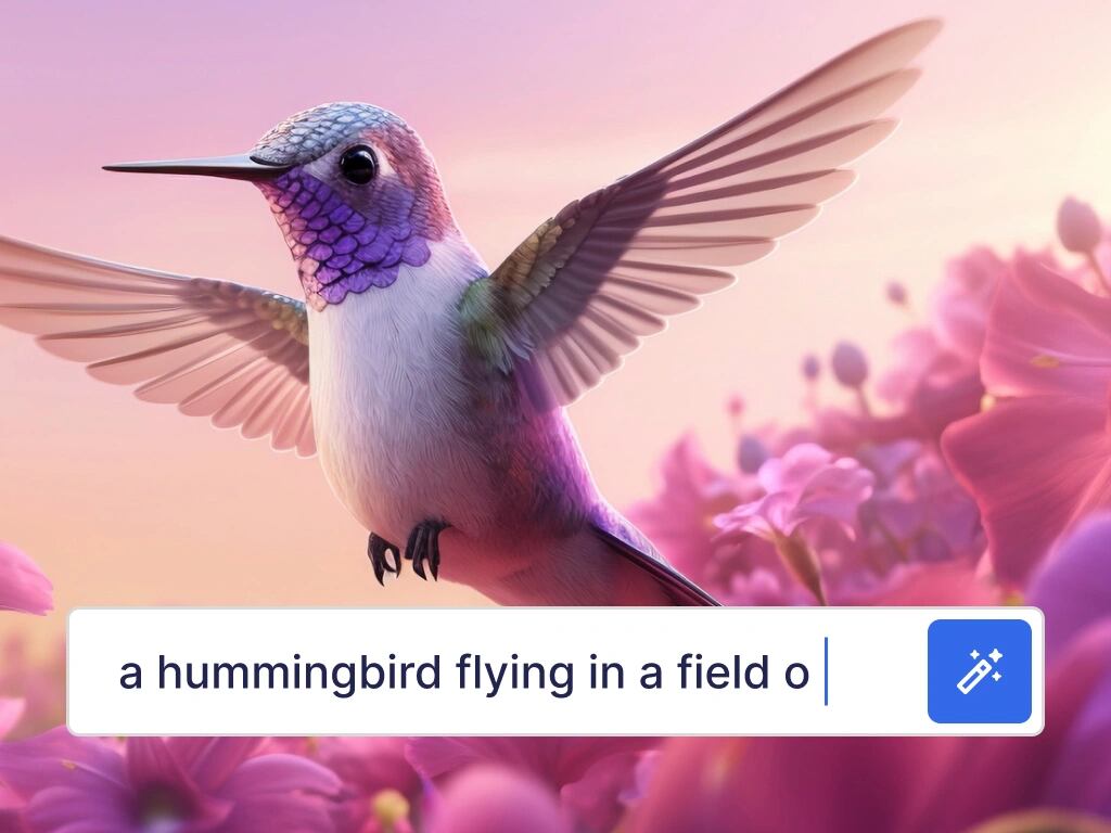 image of a hummingbird flying created with freepik's ai image generator