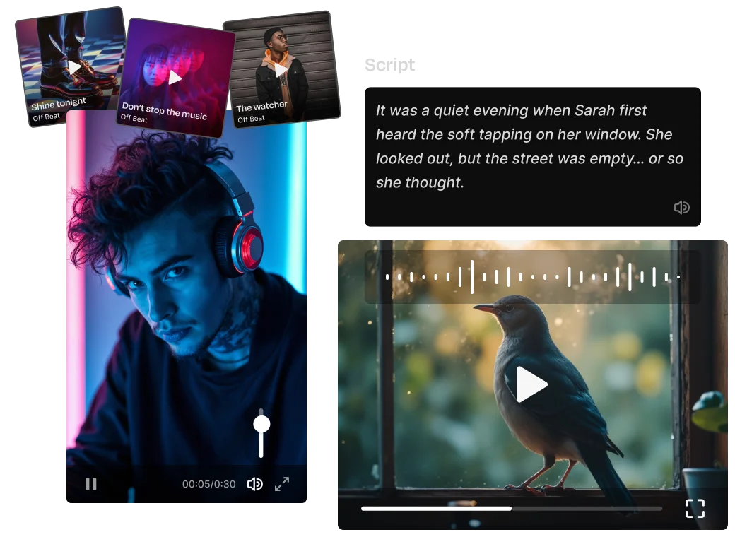 Give your videos a soundtrack and a voice