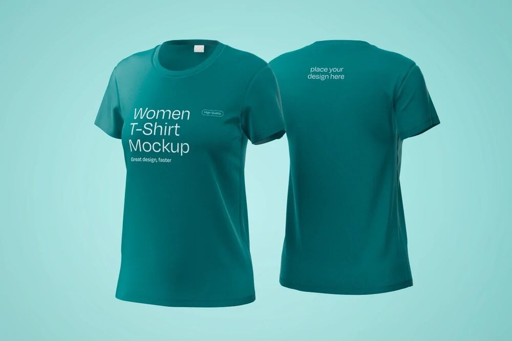 women-t-shirts-mockup-front-and-back-view-poster