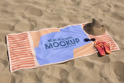 Beach towel mockups