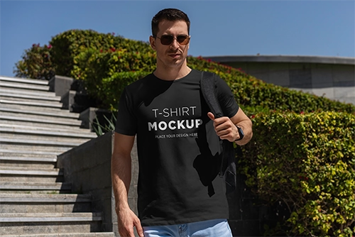 Mockups de camisetas pretas