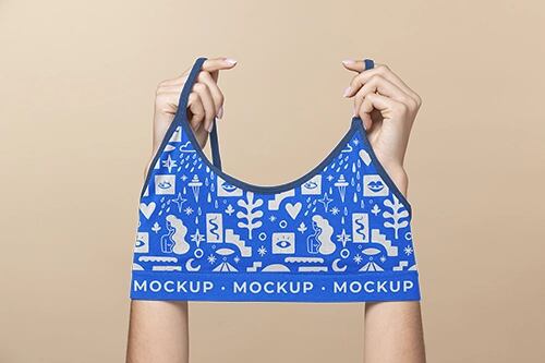 Woman undies mockup design
