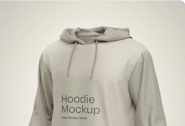 Men Hoodie Mockup, Front View