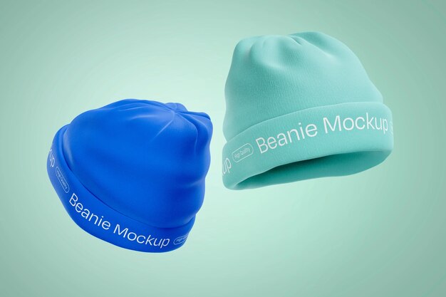 Beanie Mockup, Front and Back View