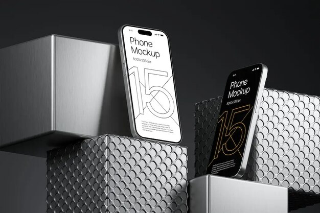 High Quality Smartphone iPhone 15 Mockup