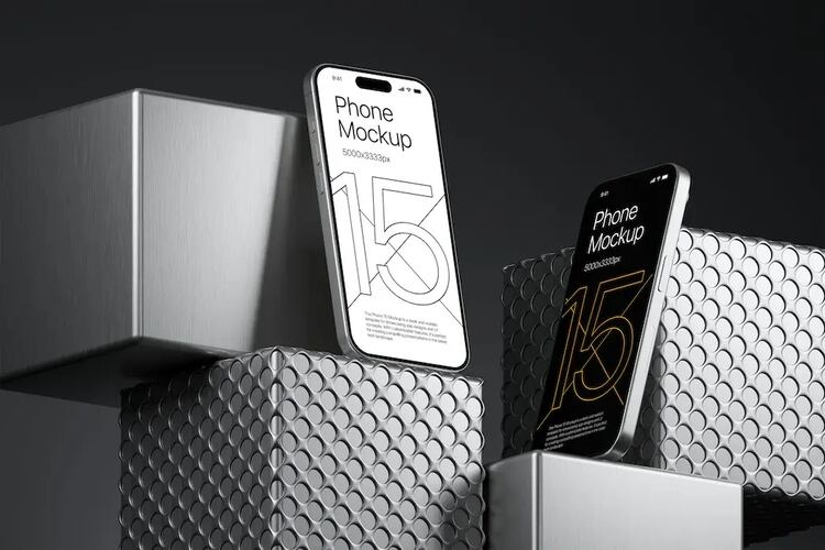 High Quality Smartphone iPhone 15 Mockup