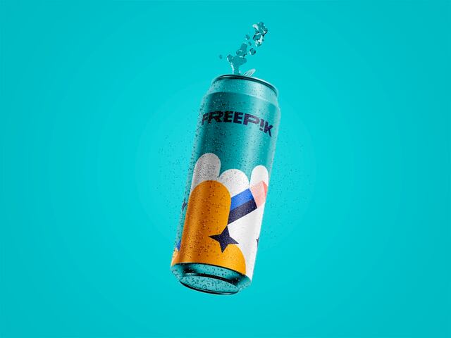 Colorful Soda Dink Can Mockup