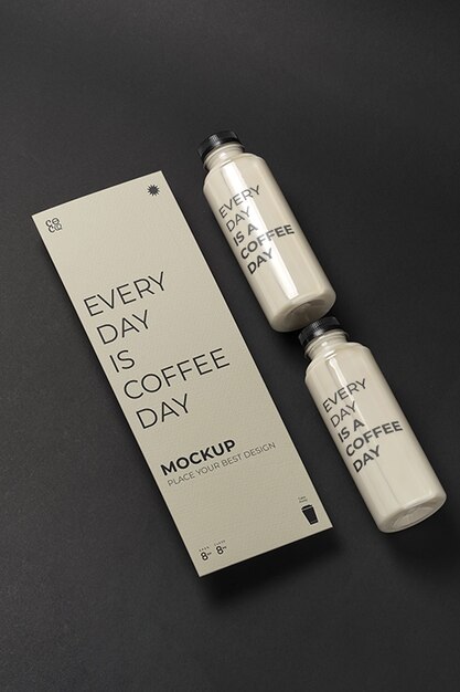 Modern coffee package branding mock-up