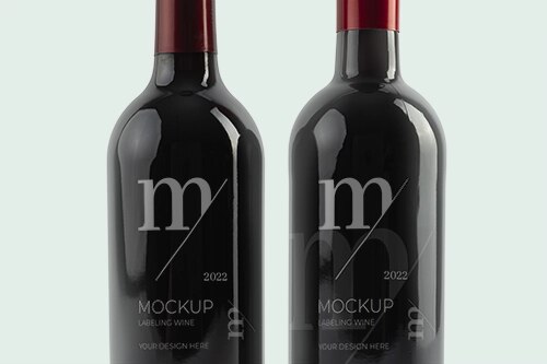 Wine bottle mockups