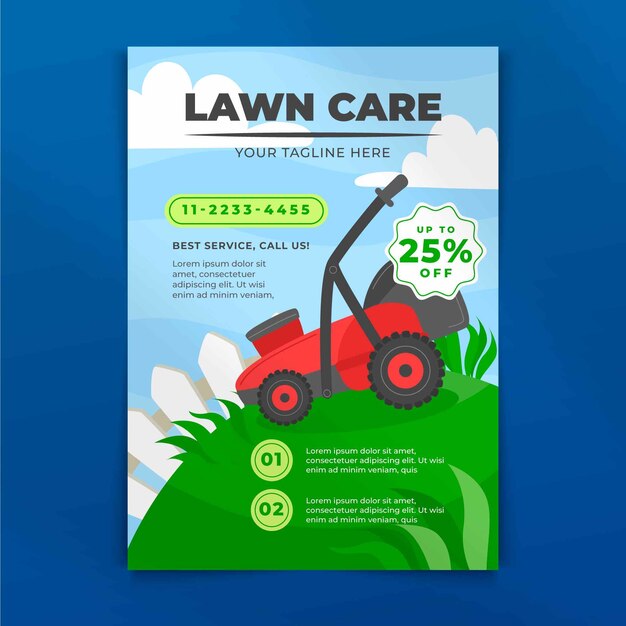 Lawn care flyer templates