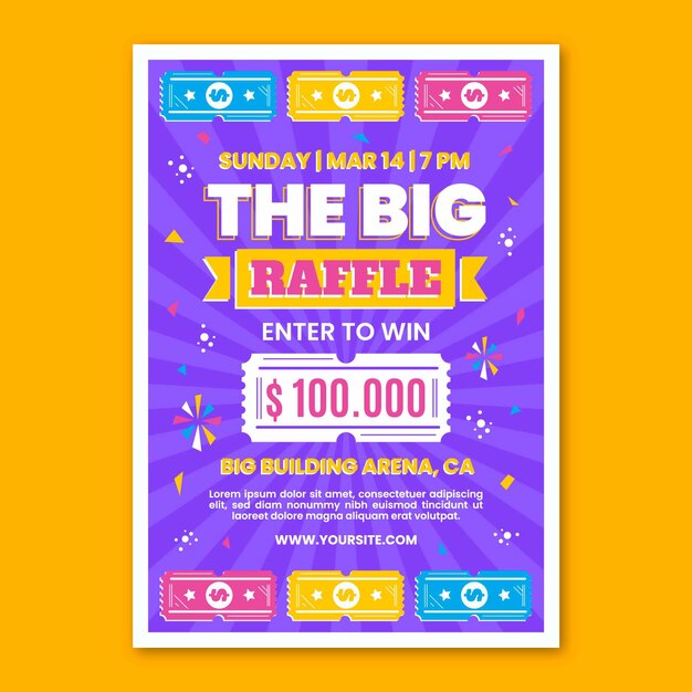 Raffle flyer templates