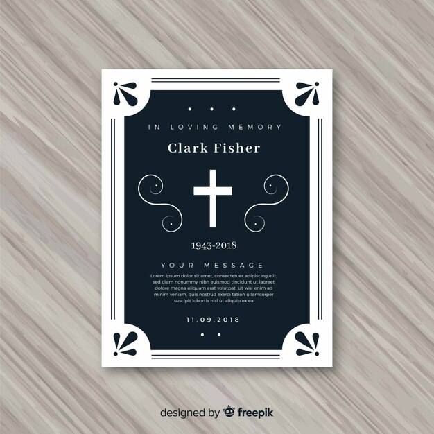 Funeral poster templates