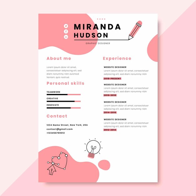 Artist resume templates