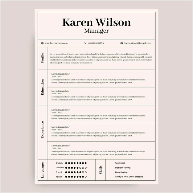 Job resume templates