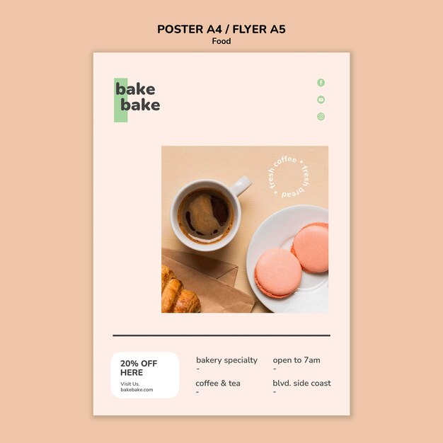 Delicious baked products poster