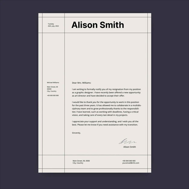 Resignation Letter Templates