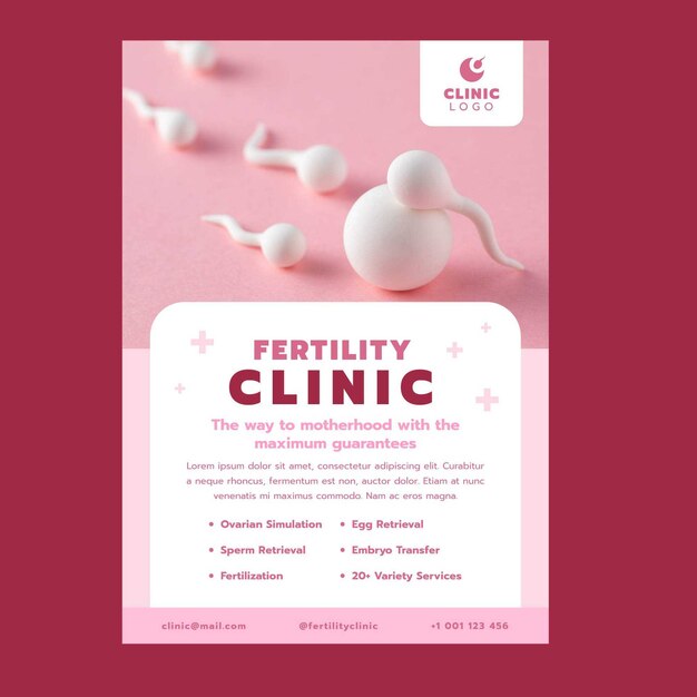 Flat design fertility clinic template