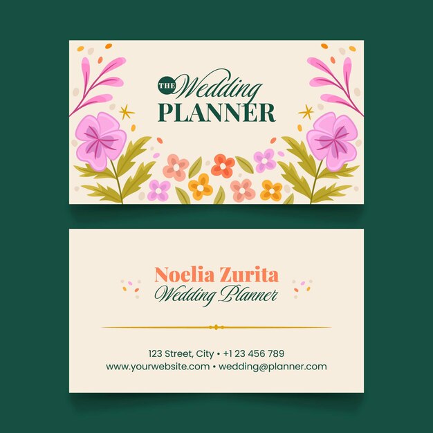Wedding planning business card template design